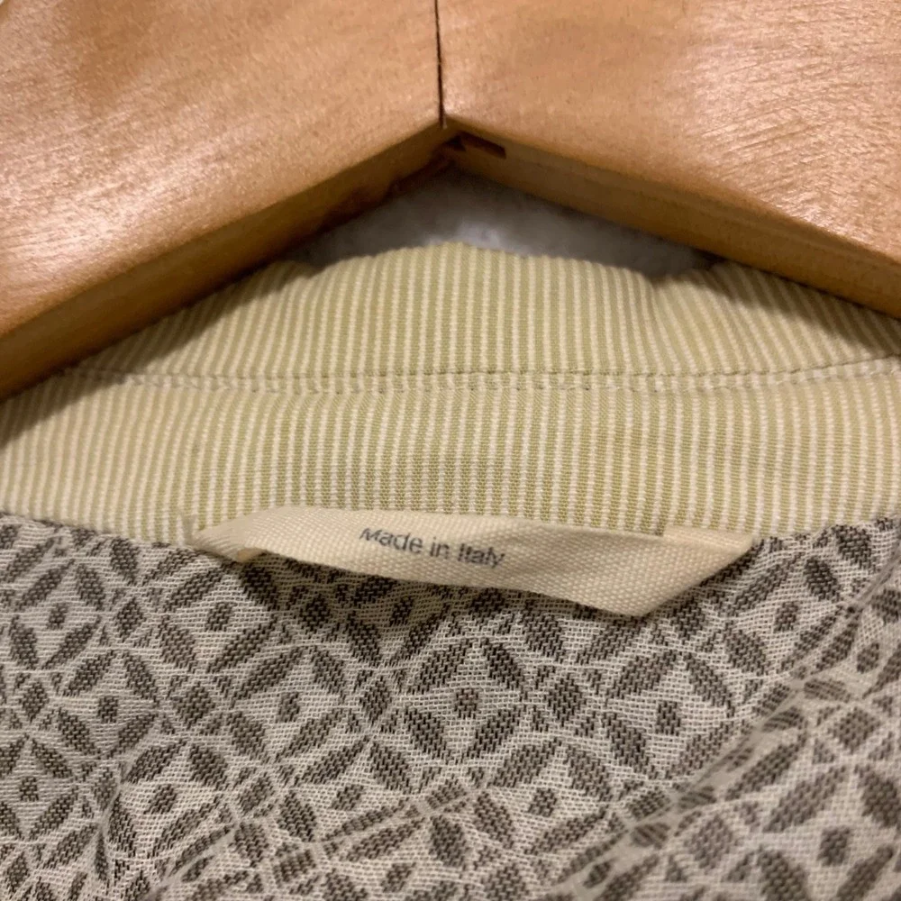 Billy Reid Seersucker Blazer Mens 38R Stripe Unstructured Sport Coat Tan White